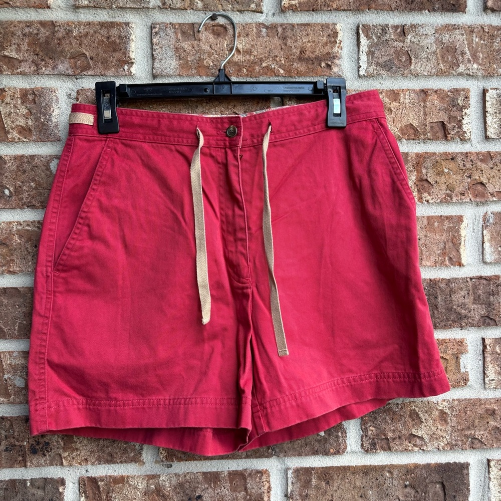 Lauren Ralph Lauren Red Women's Shorts with Cream Drawstring